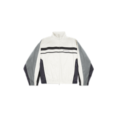 발렌시아가 50/50 트랙수트 재킷 화이트/그레이