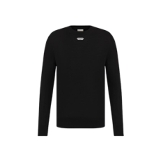 디올 Paris 라벨 스웨터 블랙 울 저지