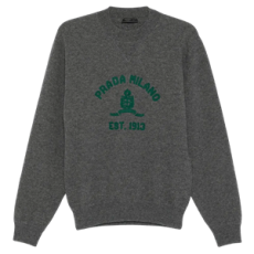 프라다 자수 크루넥 스웨터