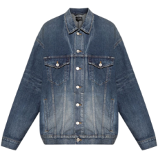 발렌시아가 테이프 타입 프린트 데님 자켓