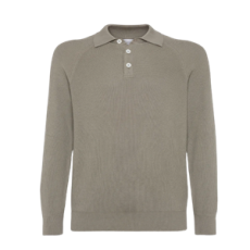 브루넬로 쿠치넬리 골지 니트 폴로 셔츠