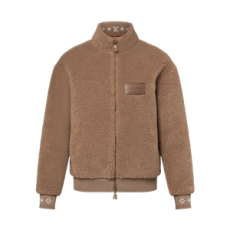 루이비통 레더 패치 플리스 블루종 샌드