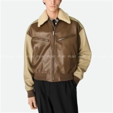 보테가베네타 레더 나파 블루종