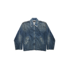 발렌시아가 남성 집업 데님 재킷 블루