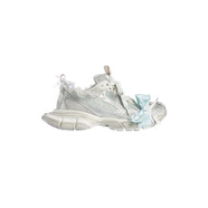 발렌시아가 여성 3xl 레이스 스니커즈 토프/화이트/라이트 블루