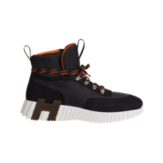 에르메스 클림브 스니커즈 립스탑 패브릭 스웨이드 고트스킨 & 팔라듐 하드웨어 누아