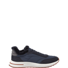 로로피아나 위크 엔드 워크 스니커즈 마이크로 파이버 블루 네이비