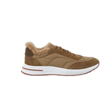 로로피아나 위크 엔드 워크 스니커즈 마이크로 파이버 스모키 트리