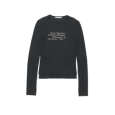 아크네 스튜디오 긴 소매 레이어드 티셔츠 블랙