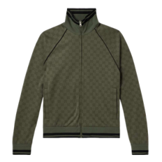 구찌 로고 자카드 트랙 재킷