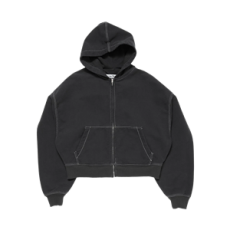 아크네 스튜디오 후드 집업 스웨터 페이딩 블랙