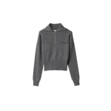 미우미우 캐시미어 하프 지퍼 스웨터