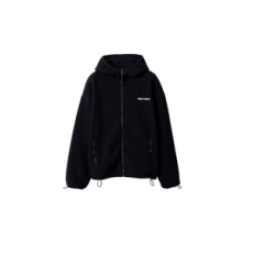 미우미우 코튼 플리스 집업 후디