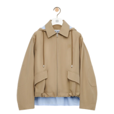 로에베 코튼 후드 파카 베이지