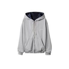 미우미우 저지 및 테크니컬 퐁제 블루종 재킷