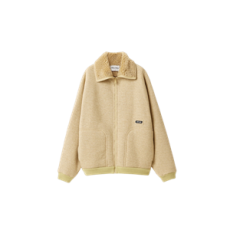 미우미우 코튼 플리스 집업 블루종 재킷 소이 그린