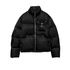 프라다 리나일론 크롭 다운 재킷