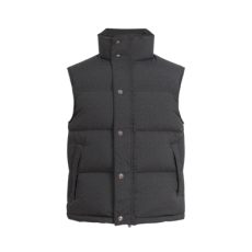 크롬하츠 클래식 크로아 다크 자카드 다운 베스트