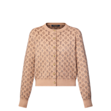 루이비통 브러시드 모노그램 가디건 카멜