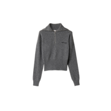 미우미우 캐시미어 하프 지퍼 스웨터