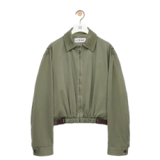 로에베 벨티드 자켓 카키 그린