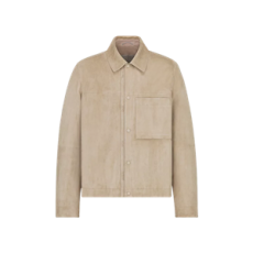 디올 램스킨 블루종 자켓 베이지