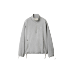 미우미우 코튼 플리스 지퍼 스웨트셔츠