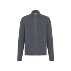 디올 CD 아이콘 지퍼 스웨터 그레이