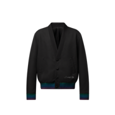 루이비통 프레피 울 가디건 블루종