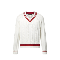 루이비통 프레피 V넥 케이블 풀오버