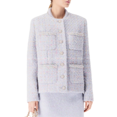 샤넬 울 트위드 재킷 라일락 멀티컬러