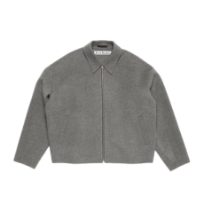 아크네 스튜디오 울 지퍼 재킷 그레이 멜란지