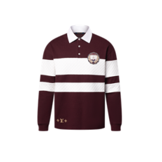 루이비통 다미에 스트라이프드 롱 슬리브드 폴로 셔츠