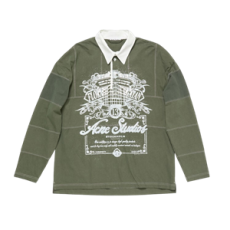 아크네 스튜디오 로고 티셔츠 빈티지 그린