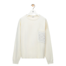 로에베 코튼 블렌드 스웨터 화이트