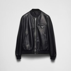 프라다 나파 가죽 바머 재킷