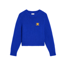 셀린느 크루넥 스웨터 블루