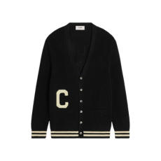 셀린느 PARIS 패치 롱 컬리지 가디건