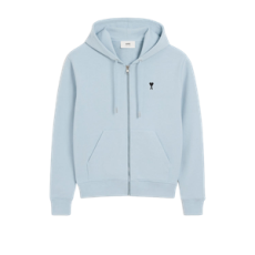 아미 블루 코튼 지퍼 아미 드 꾀흐 후디