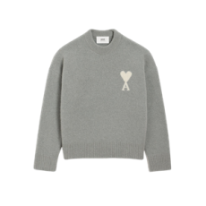 아미 그레이 알파카 아미 드 꾀흐 크루넥 스웨터