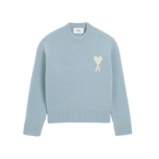 아미 블루 알파카 아미 드 꾀흐 크루넥 스웨터