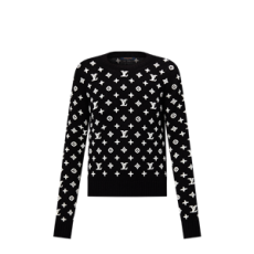 루이비통 3D 모노그램 니트 풀오버 누아르 블랑