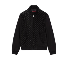 구찌 엠보싱 GG 스웨이드 봄버 재킷