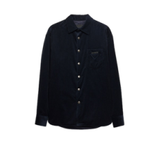 프라다 코듀로이 셔츠 블루