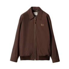 미우미우 파나마 코튼 블루종 재킷