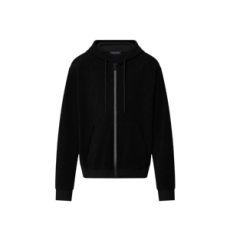 루이비통 모노그램 테리 집스루 후디 블랙