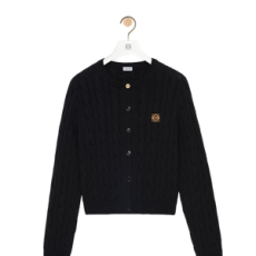 로에베 코튼 카디건 블랙
