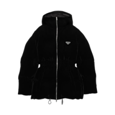 프라다 벨벳 다운 자켓 블랙