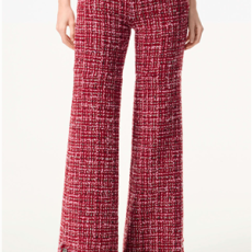 샤넬 트위드 팬츠 레드 핑크