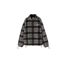 미우미우 체크 테디 지퍼 재킷